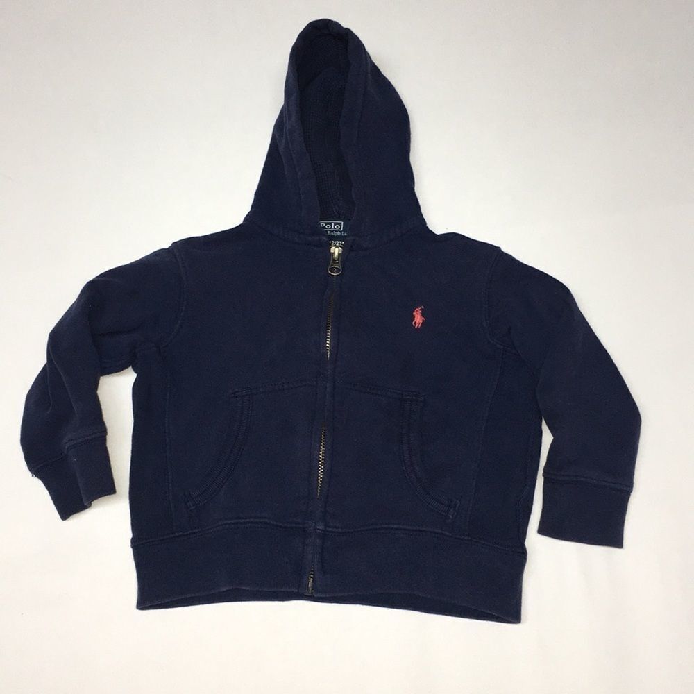 Polo Ralph Lauren zip up Hoodie 2T Navy Blue